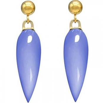 Gemshine Ohrringe Chalcedon Cabochon 1 ct