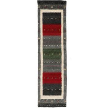 Tapis Oriental Sarough 81X300 Noir/Marron (Laine, Inde)