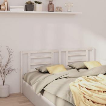 Cabecero de cama madera maciza de pino blanco 186x4x100 cm Vidaxl Blanco