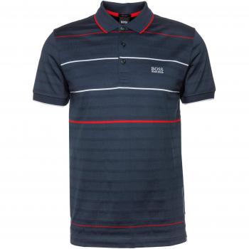 BOSS Athleisure Herren Poloshirt Paddy 5 Blau Langarm L