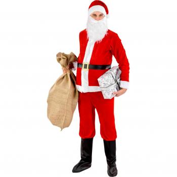 Tectake Men's Christmas Santa Jingle‑Jacket Set – Size Small, Red
