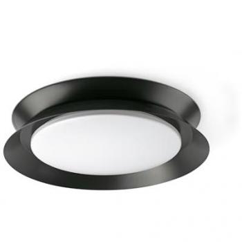 LED Intégrée FARO TENDER Plafonnier Noir Mat 2700 K