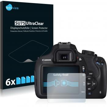 Savvies Transparent Film Shield for Canon EOS 1200D Display (6 Pack)