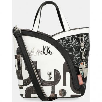Bolso Shopper Mujer Anekke Nature Black White