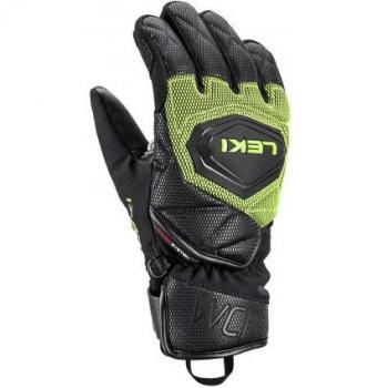 Guanti sci Leki WCR Coach 3D (Nero/Giallo Neon) Taglia 7