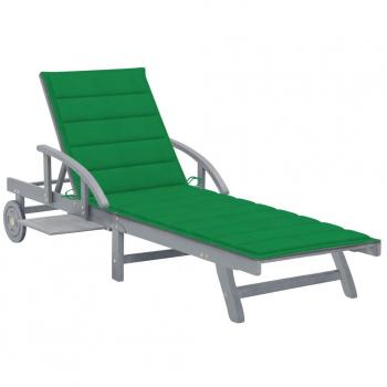 Chaise Longue Patio Plage Acacia – Vie XL