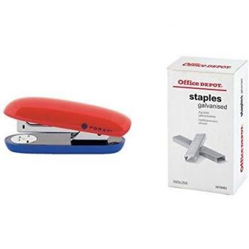 Office Depot Stapler 20 Sheets + 5000 Staples (RED)