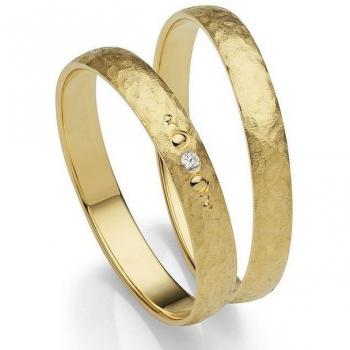 Goldener Trauring LIEBE 3mm