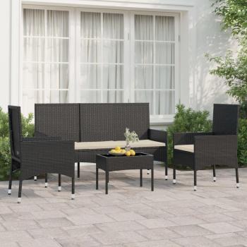 4-Piece Patio Lounge Set with Cushions