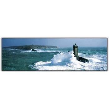 Panel decorativo de madera Plisson, diseño Point Du Raz, 87x25 cm