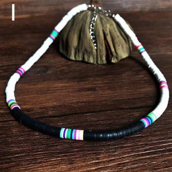 Colorful Polymer Clay Collar Necklace for Girls