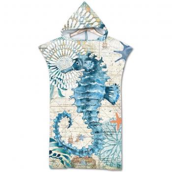 Toalla de baño con capucha diseño marítimo