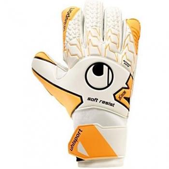 UHLSPORT Soft Resist 5.5 Torwart-Handschuhe (weiß / fluo orange / schwarz)