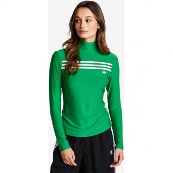 Adidas Originals Hochgeschlossener langärmliger Pullover – Grün M (Frau)