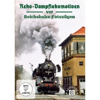 Reko-Dampflokomotiven vor Reichsbahn-Fotozügen