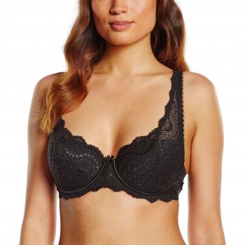 Black Floral Lace Full Cup Bra – Playtex 42B