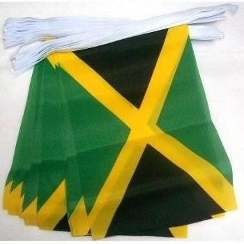 Décoration murale – Guirlande 20 drapeaux jamaïcauns (21×15 cm)