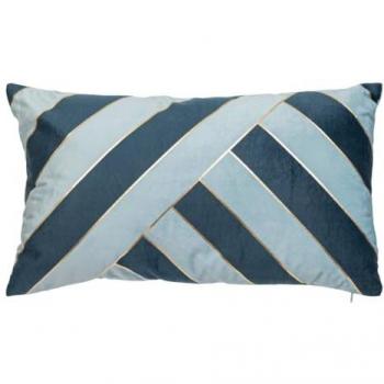 Cuscino in velluto blu Nelya 30x50 cm