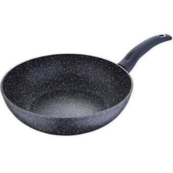 Wok sin tapa, aluminio forjado Orion. 28 cm