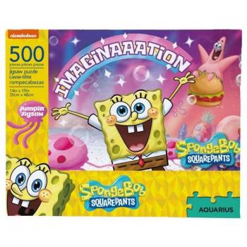 Puzzle 500 piezas de Bob Esponja con licencia oficial y dimensiones 35x48 cm