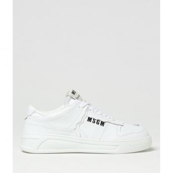 MSGM White Classic Leather Low‑Top Sneaker – Men’s US 10