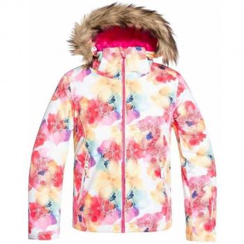 Roxy Jet Ski Chaqueta Niñas 8-16 para Nieve Bright White Sunshine Flowers Talla 10/M