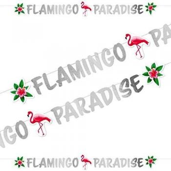 AMSCAN Flamingo‑Partykette 135 cm, Rosarote Variante
