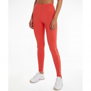 Calvin Klein Damen Leggings mit Taschen Pocket Gym Koralle und Schwarz
