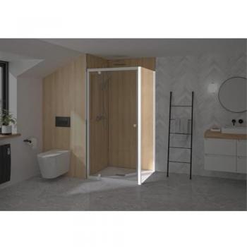Paroi de douche KINEDO 70cm fixe profilé blanc