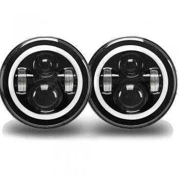 Faro LED 2 Piezas 7 con Halo para Jeep Wrangler