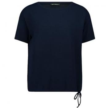 Damen Blusenshirt mit Tunnelzug in Dunkelblau