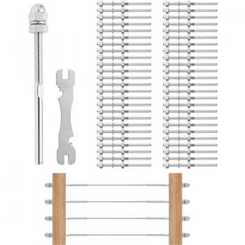 Vevor 61-Set Deck Cable Railing Swage Studs – 3.2 mm, T316 SS Terminals