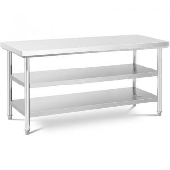 Encimera de Acero Inoxidable para Carnicería Profesional – Mesa con 3 Niveles – 600 kg