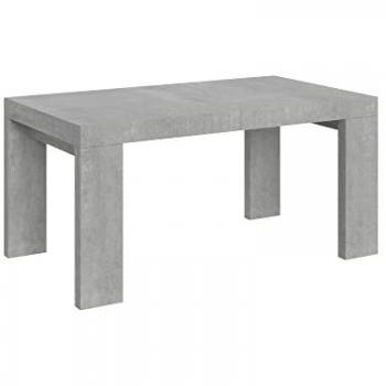 Grande table d’extension Gris Béton – 6‑12 assiettes