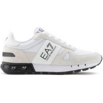 EA7 Emporio Armani Sportliche Sneakers in Weiß/Beige