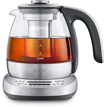 Sage Infusor de Té Compacto, Acero Inoxidable, Madera de Nogal