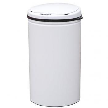 SVITA Poubelle 30L sensorielle en acier blanc