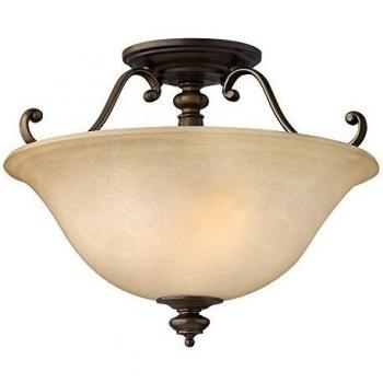 Dunhill Royal Bronze 2 Light Semi Flush Ceiling Light