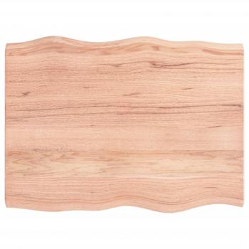 VidaXL Table Top Light Brown 31.5x23.6x(0.8-1.6) Treated Solid Wood Live Edge