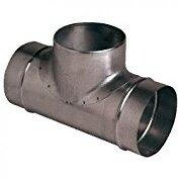 Té équerre 90° galva Aldes 125/125 mm