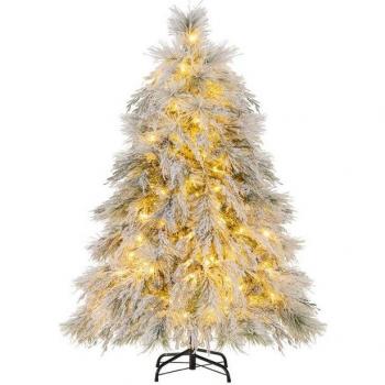 Künstlicher Weihnachtsbaum 146 cm mit warmweißen Lichtern