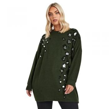 Light Khaki Soft Touch Curve Jumper – Yours Collection – Size 20