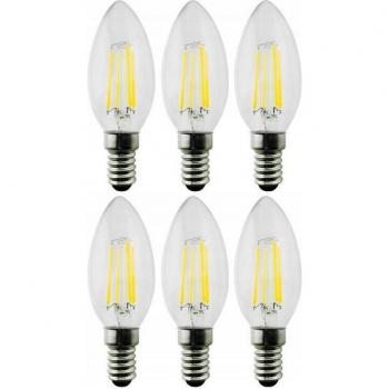 Lot de 6 ampoules Maclean Bougie LED 400lm 3000K