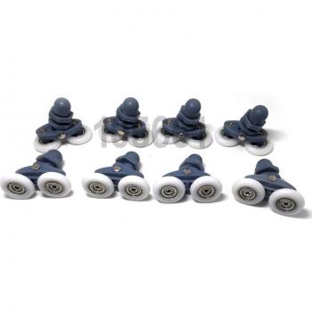 Rodillo de Ducha con Ruedas Curvadas, 20mm | 22mm/23mm/25mm/27mm, 8 Piezas de Nailon