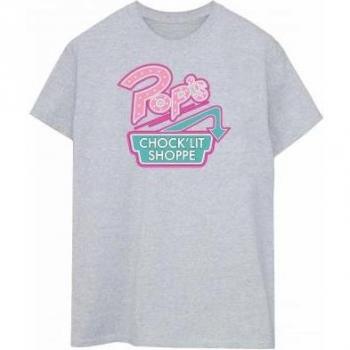 T-shirt boyfriend gris en coton Riverdale Pop's Chock'lit Shoppe pour femmes