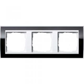 GIRA 3fach Rahmen Event Klar, Standard 55, System 55 Schwarz 0213733