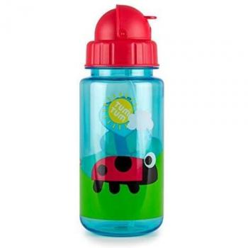 **Botella 400 ml “Bichos” con Tapa Segura y Pajita Infantil