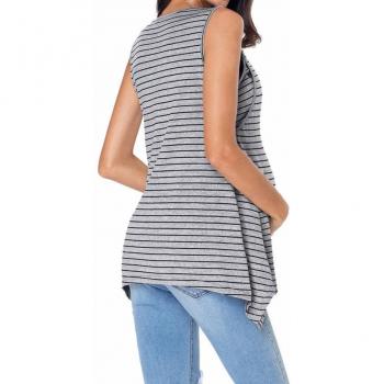 Striped Maternity Breastfeeding T-Shirt
