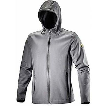 Diadora Utility Softshell gris acero, chaqueta de trabajo, talla M