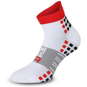 Chaussettes de Compression Finisseur Basse Blanc Rouge
